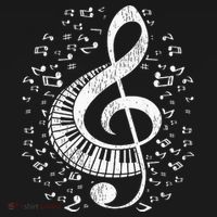 Musician Pianist Music Notes Keyboard Treble Clef Piano Mousepad thumb 1
