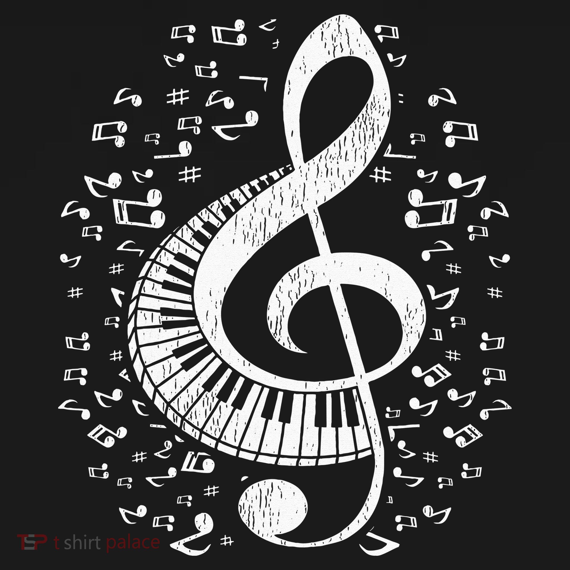 Musician Pianist Music Notes Keyboard Treble Clef Piano Women's Tank Top