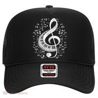 Musician Pianist Music Notes Keyboard Treble Clef Piano Hat thumb 0