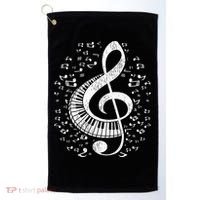 Musician Pianist Music Notes Keyboard Treble Clef Piano Golf Towel thumb 0