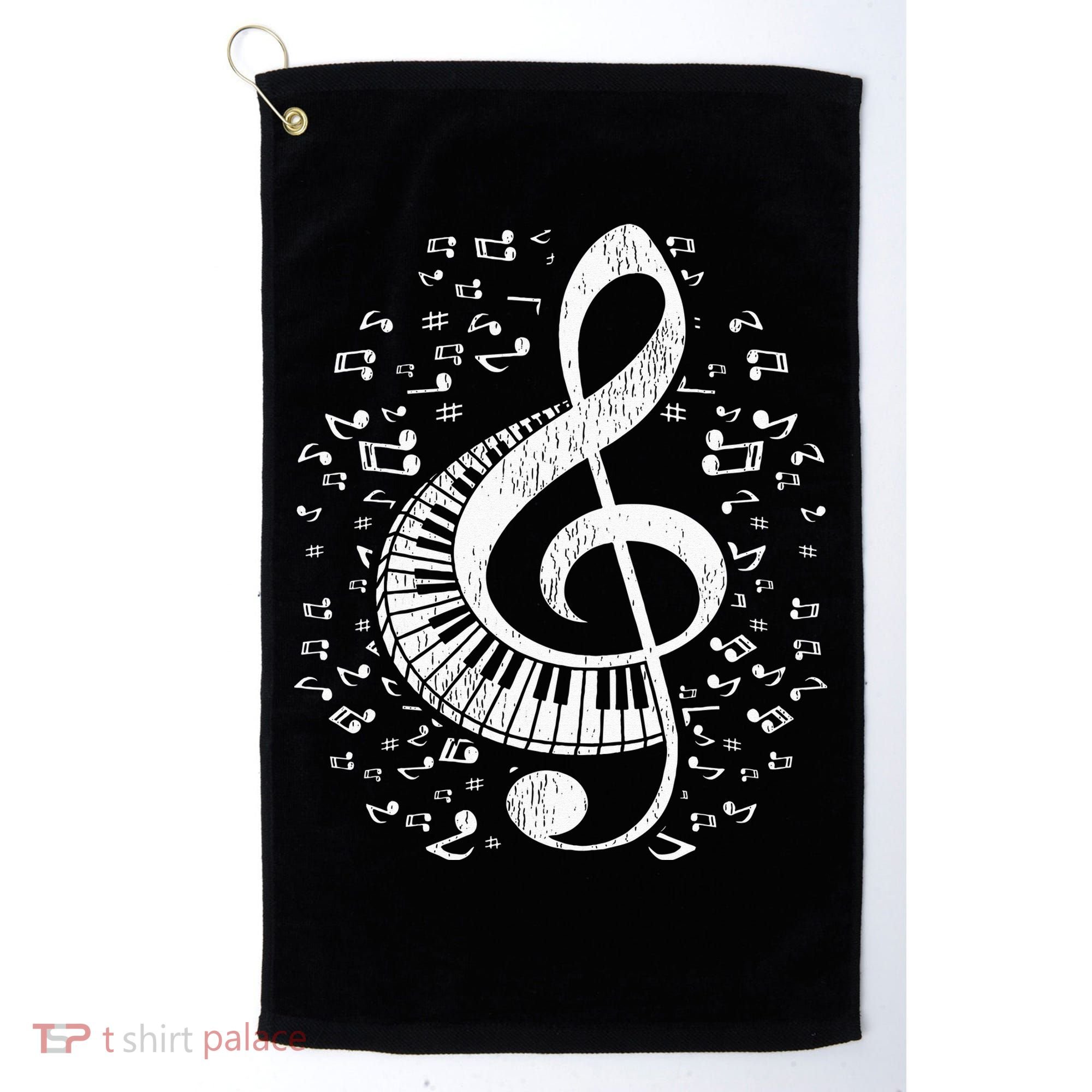 Musician Pianist Music Notes Keyboard Treble Clef Piano Golf Towel