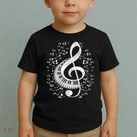Musician Pianist Music Notes Keyboard Treble Clef Piano Toddler T-Shirt thumb 2