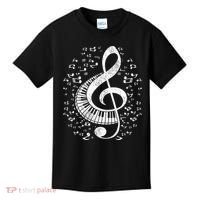 Musician Pianist Music Notes Keyboard Treble Clef Piano Kids T-Shirt thumb 0