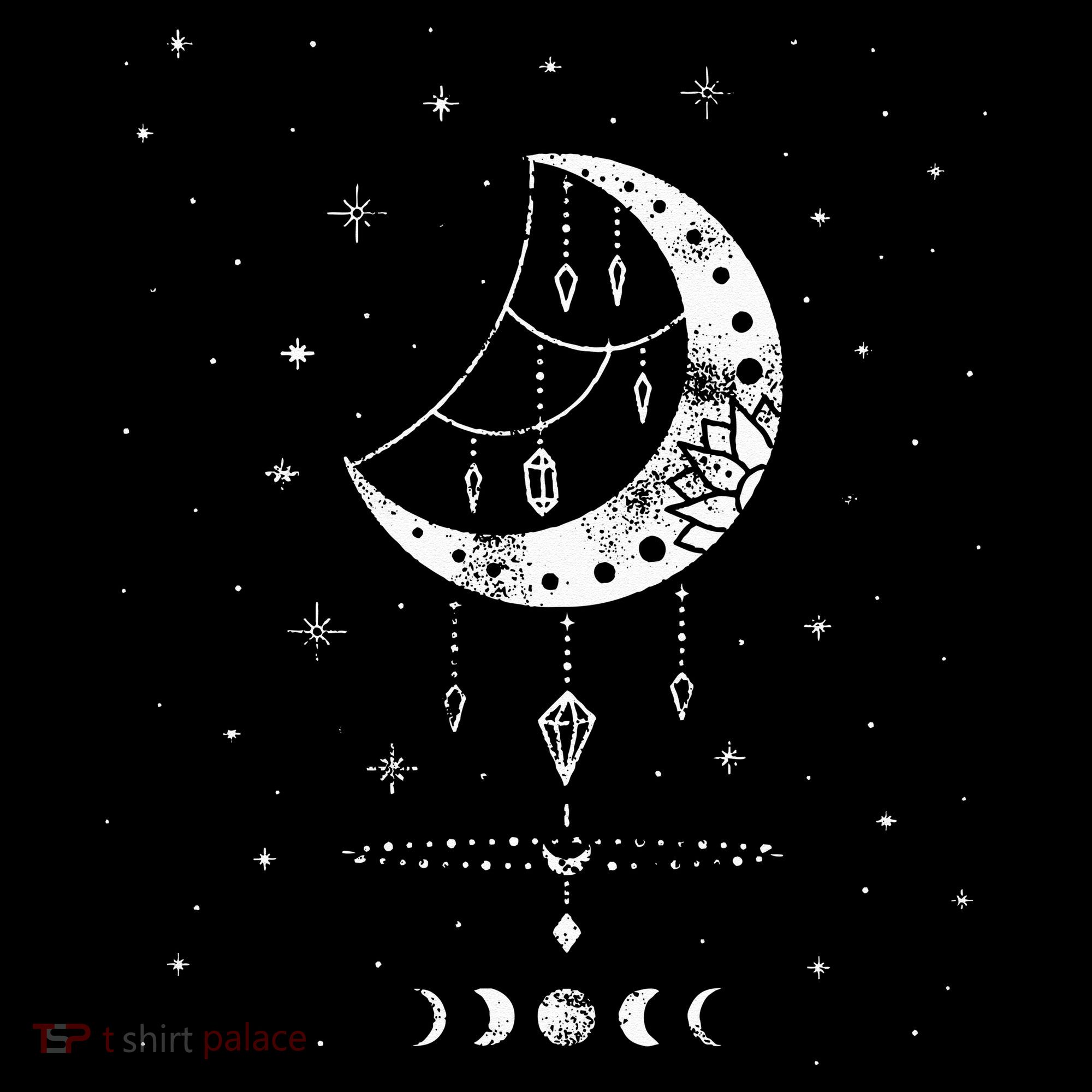 Moon Phases Magic Harmony Alchemy Astrology Gift USA-Made Doggie Bandana