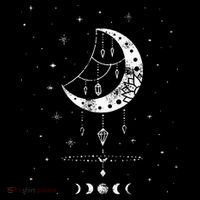 Moon Phases Magic Harmony Alchemy Astrology Gift Backpack thumb 2