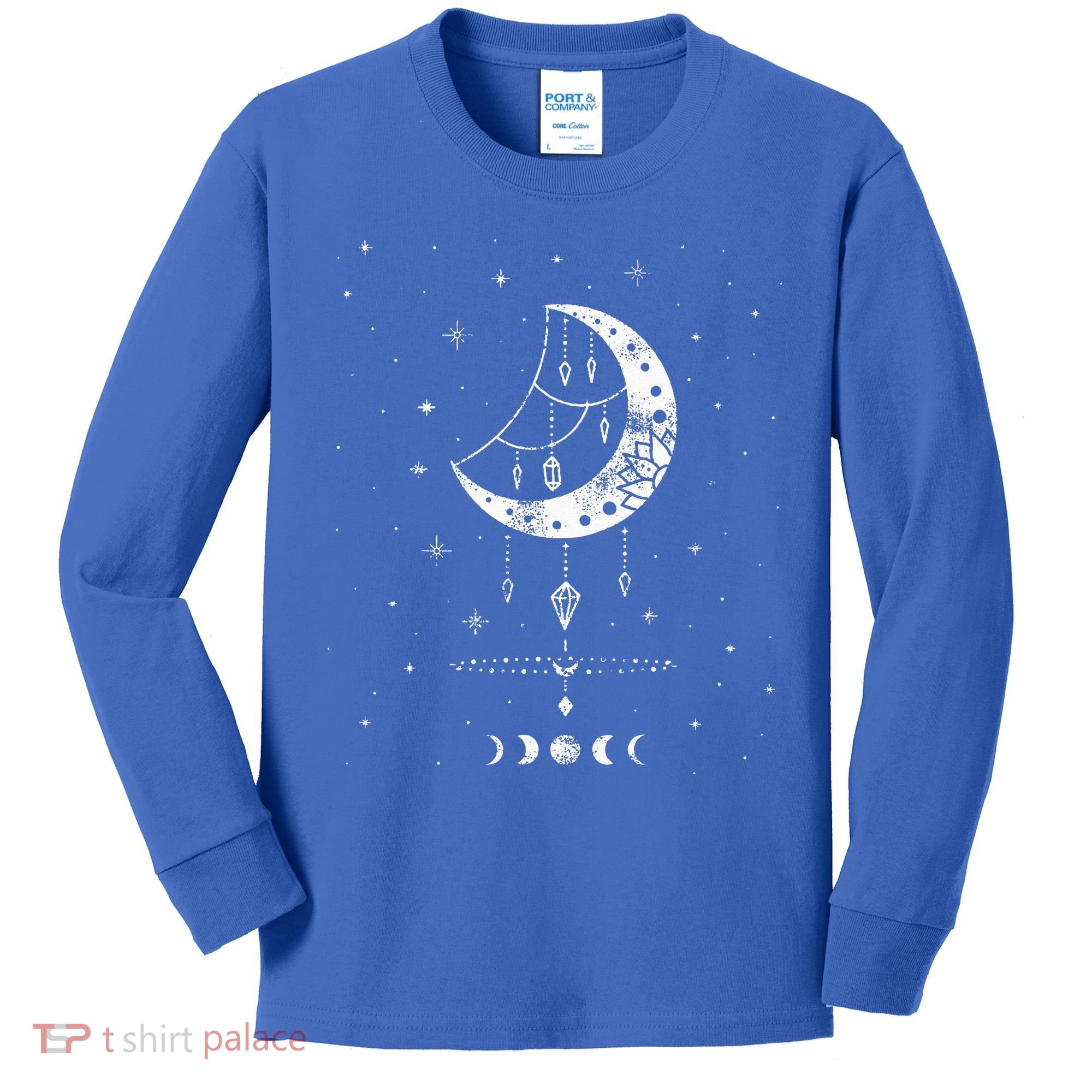 Moon Phases Magic Harmony Alchemy Astrology Gift Kids Long Sleeve Shirt