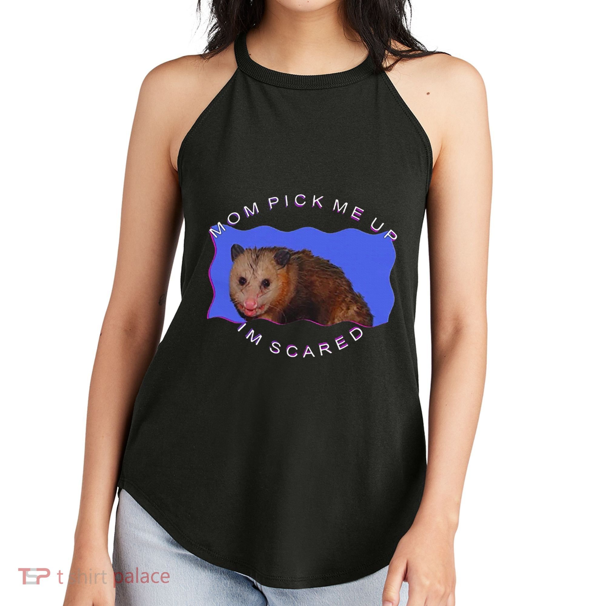 Mom Pick Me Up IM Scared Women's Perfect Tri Rocker Tank