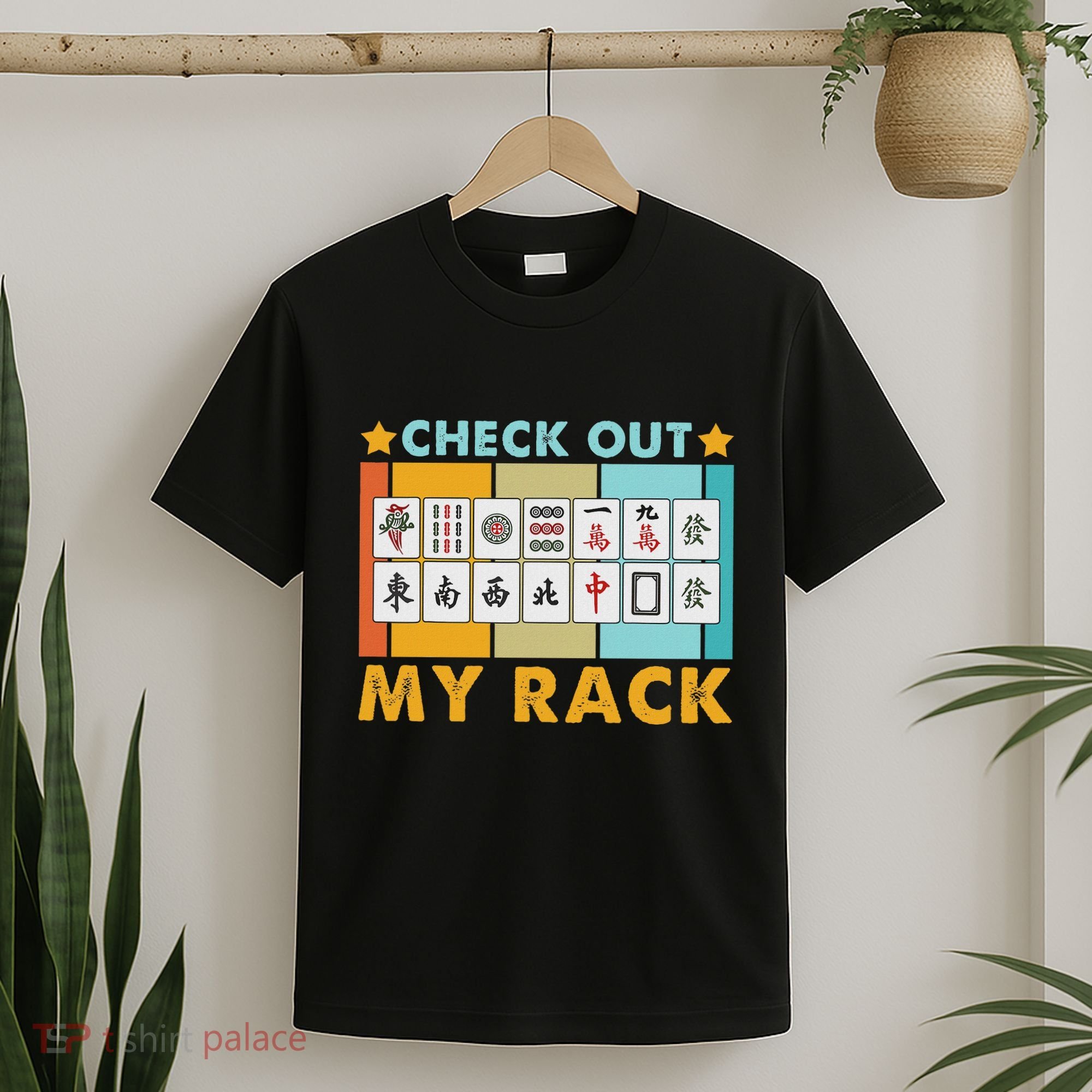 Mahjong Player Mahjong Lover Chinese Check Out My Rack T-Shirt