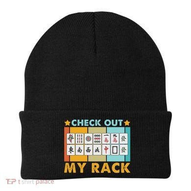 Mahjong Player Mahjong Lover Chinese Check Out My Rack Beanie