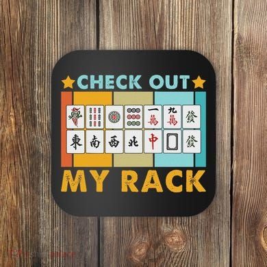 Mahjong Player Mahjong Lover Chinese Check Out My Rack Coaster
