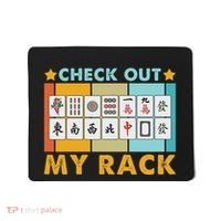 Mahjong Player Mahjong Lover Chinese Check Out My Rack Mousepad thumb 0