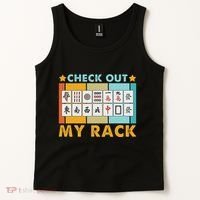 Mahjong Player Mahjong Lover Chinese Check Out My Rack Tank Top thumb 2