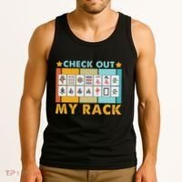 Mahjong Player Mahjong Lover Chinese Check Out My Rack Tank Top thumb 3