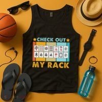 Mahjong Player Mahjong Lover Chinese Check Out My Rack Tank Top thumb 4