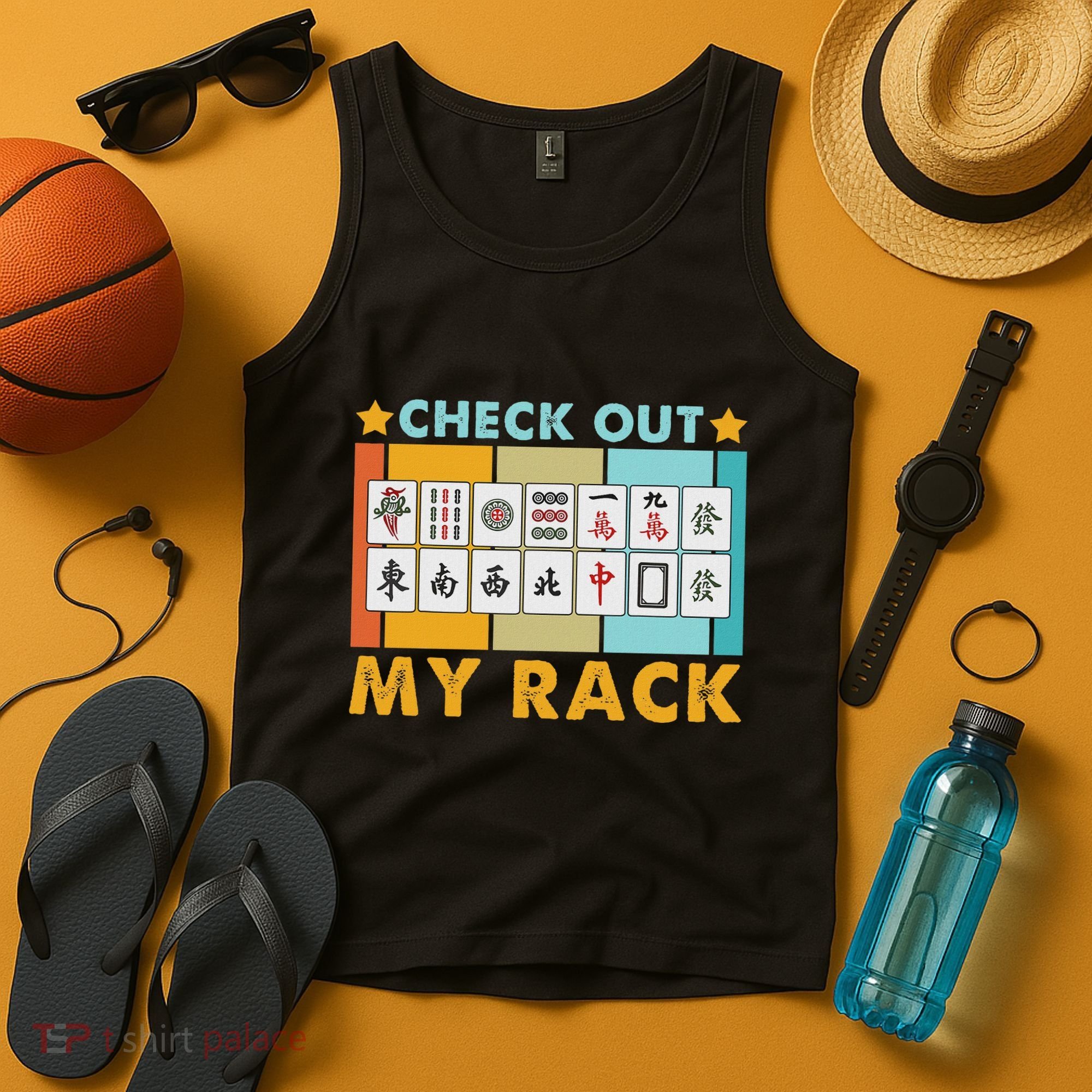 Mahjong Player Mahjong Lover Chinese Check Out My Rack Tank Top
