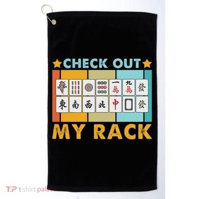 Mahjong Player Mahjong Lover Chinese Check Out My Rack Golf Towel
