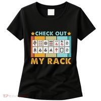 Mahjong Player Mahjong Lover Chinese Check Out My Rack Women's T-Shirt thumb 0