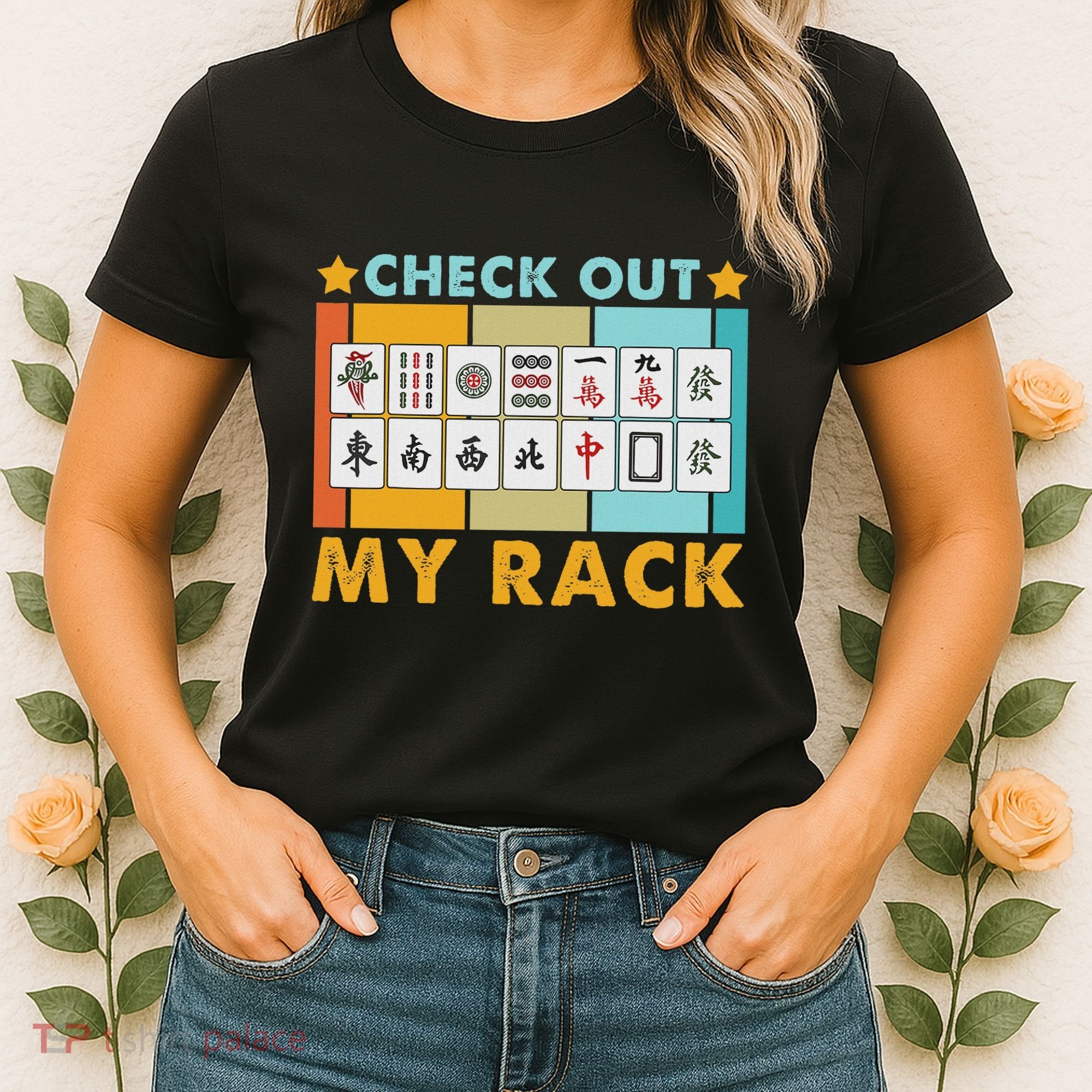 Mahjong Player Mahjong Lover Chinese Check Out My Rack Women's T-Shirt