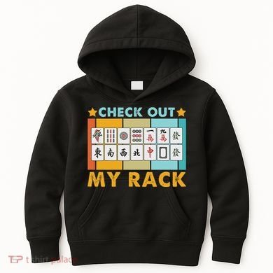 Mahjong Player Mahjong Lover Chinese Check Out My Rack Kids Hoodie