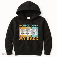 Mahjong Player Mahjong Lover Chinese Check Out My Rack Kids Hoodie thumb 0