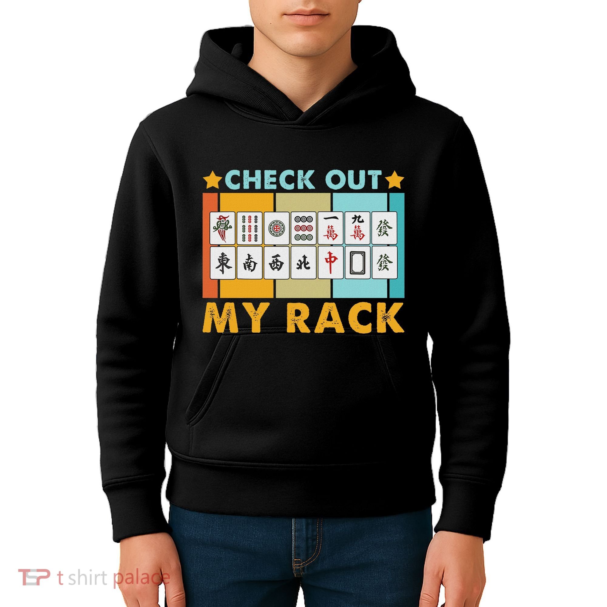 Mahjong Player Mahjong Lover Chinese Check Out My Rack Kids Hoodie