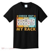 Mahjong Player Mahjong Lover Chinese Check Out My Rack Kids T-Shirt thumb 0