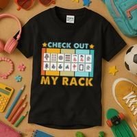 Mahjong Player Mahjong Lover Chinese Check Out My Rack Kids T-Shirt thumb 3