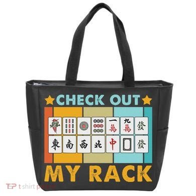 Mahjong Player Mahjong Lover Chinese Check Out My Rack Tote Bag