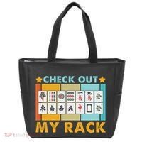 Mahjong Player Mahjong Lover Chinese Check Out My Rack Tote Bag thumb 0
