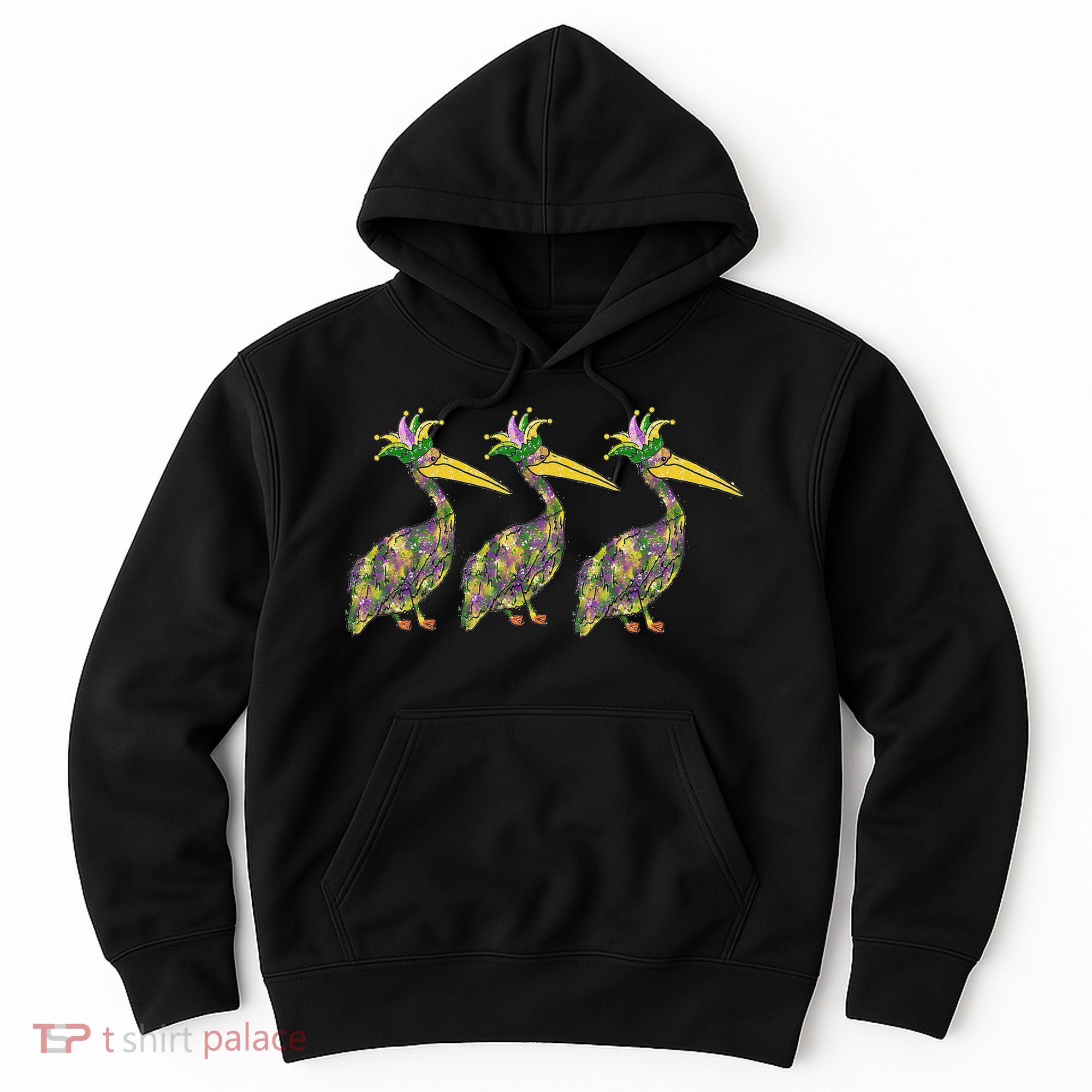 Mardi Pelicans Mardi Gras Beads Louisiana Parade New Orleans Hoodie