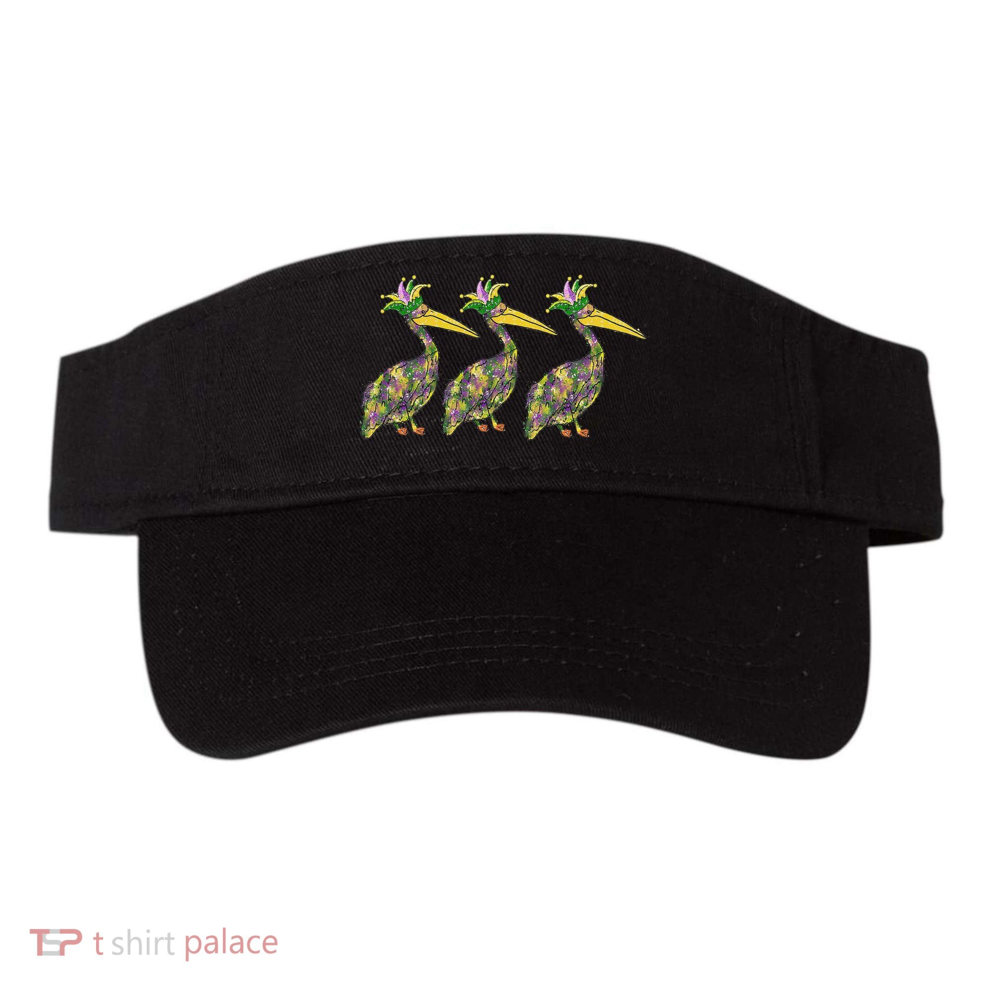 Mardi Pelicans Mardi Gras Beads Louisiana Parade New Orleans Visor