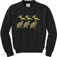 Mardi Pelicans Mardi Gras Beads Louisiana Parade New Orleans Kids Sweatshirt thumb 0