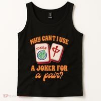 Mahjong Player Mahjong Lover Chinese Mahjong With Mah Tank Top thumb 2