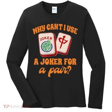 Mahjong Player Mahjong Lover Chinese Mahjong With Mah Women's Long Sleeve Shirt