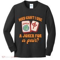 Mahjong Player Mahjong Lover Chinese Mahjong With Mah Kids Long Sleeve Shirt thumb 0