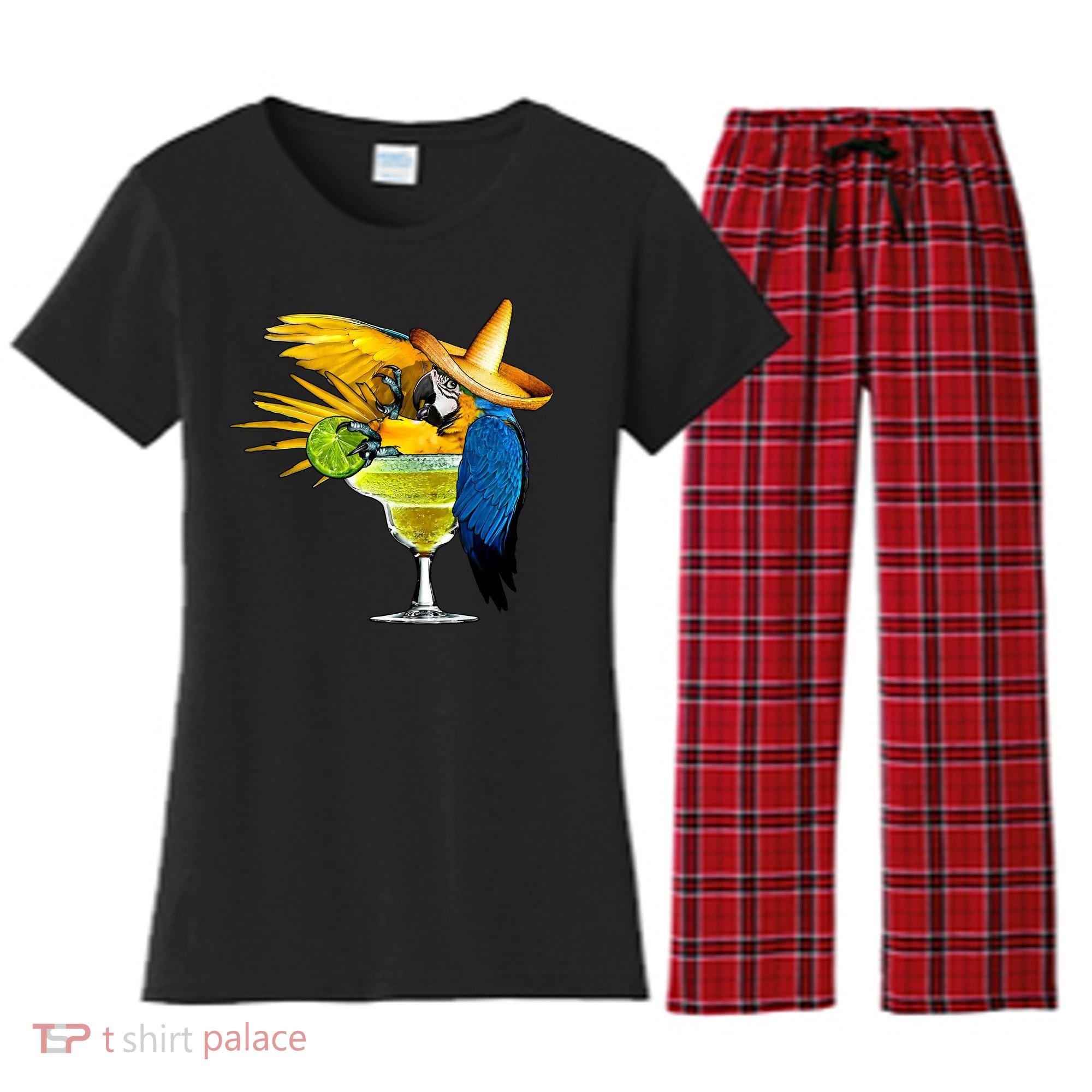 Margarita Parrot Women's Flannel Pajama Set