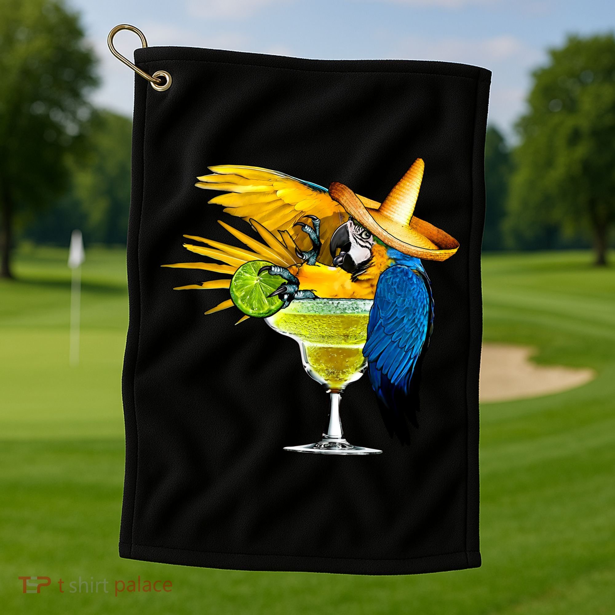 Margarita Parrot Golf Towel