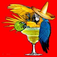 Margarita Parrot Santa Hat thumb 1