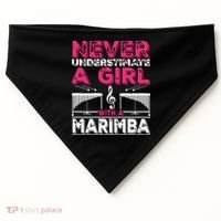 Marimba Player Never Underestimate A Girl With A Marimba USA-Made Doggie Bandana thumb 0