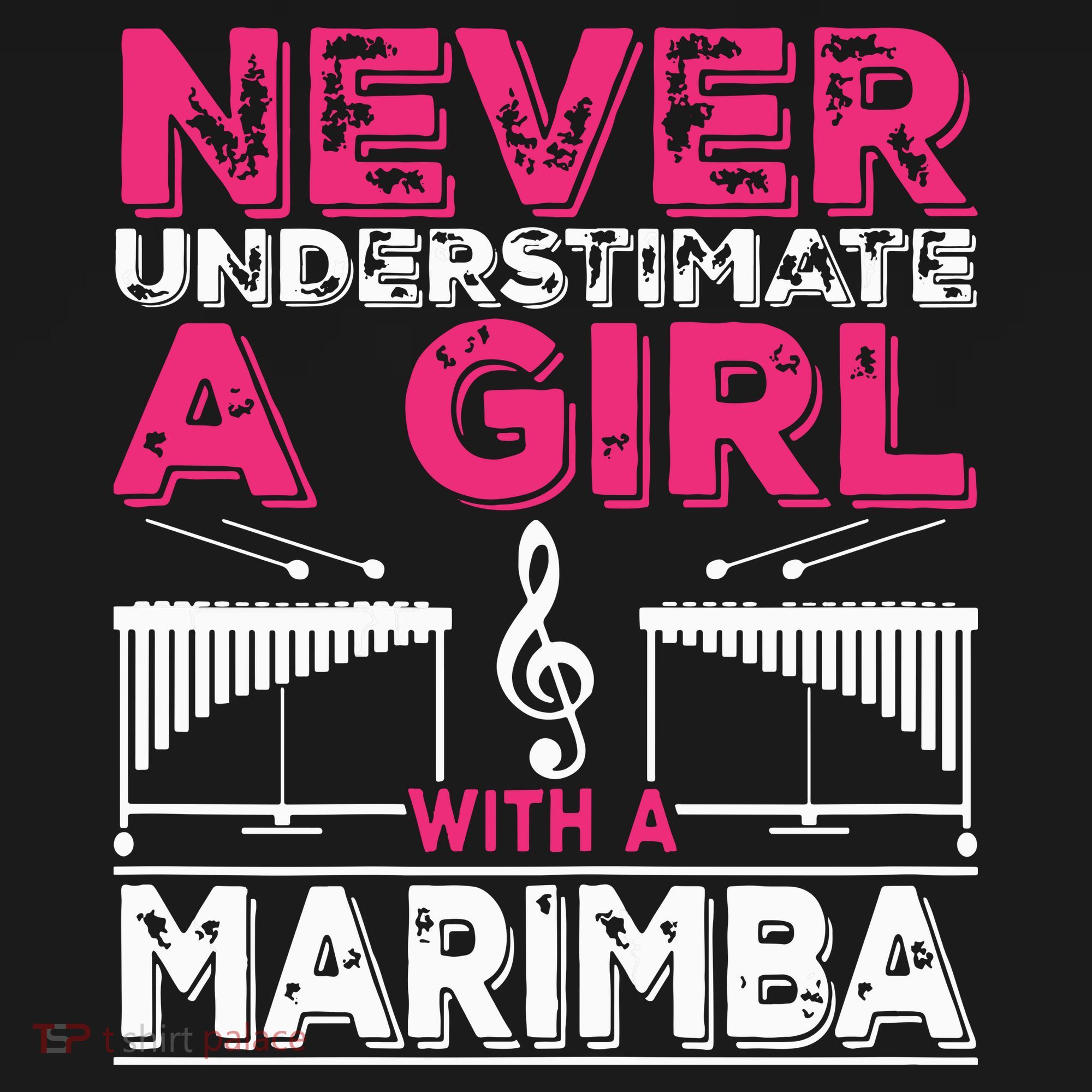 Marimba Player Never Underestimate A Girl With A Marimba Apron