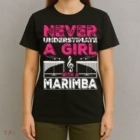 Marimba Player Never Underestimate A Girl With A Marimba T-Shirt thumb 4