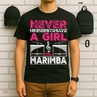 Marimba Player Never Underestimate A Girl With A Marimba T-Shirt thumb 6