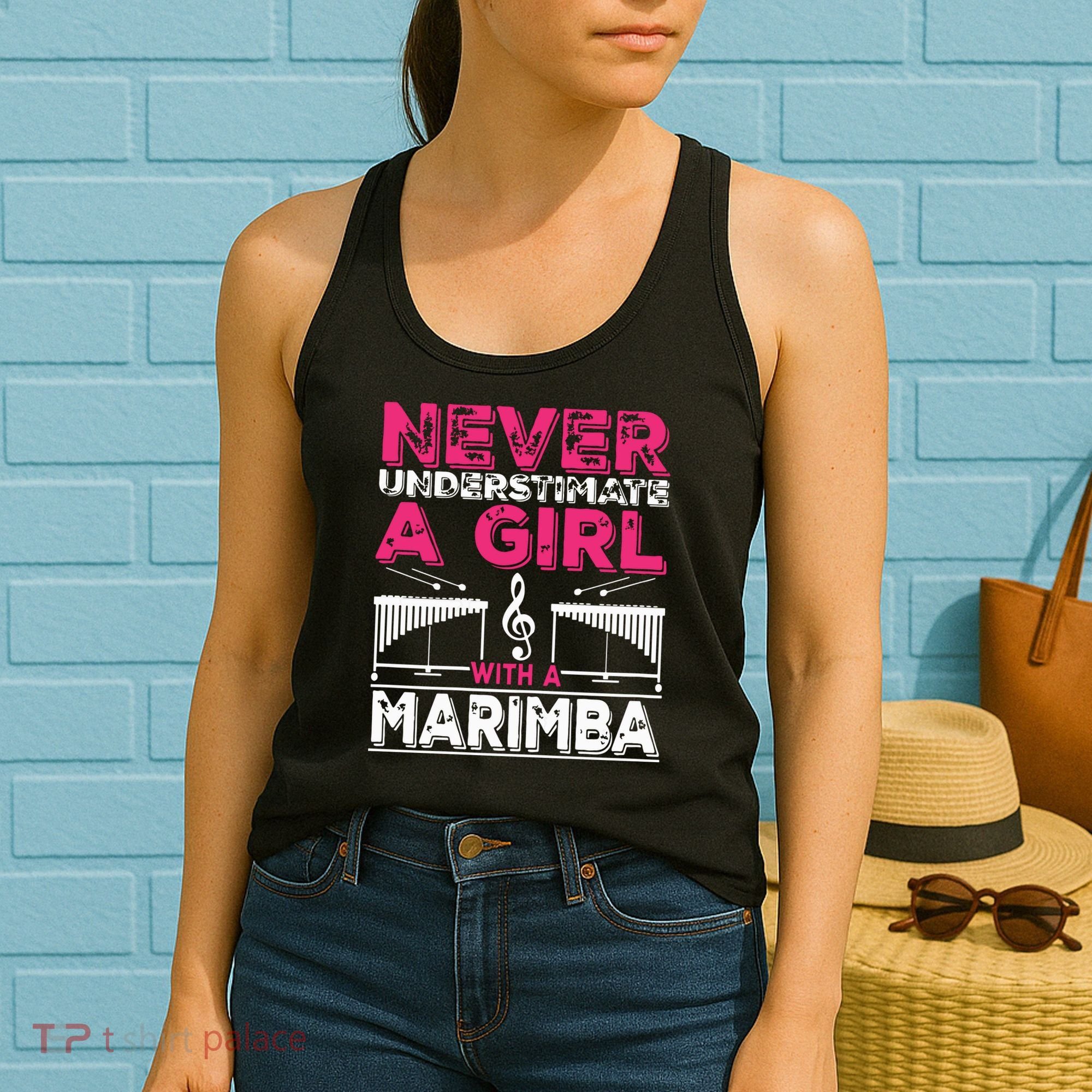 Marimba Player Never Underestimate A Girl With A Marimba Women's Tank Top