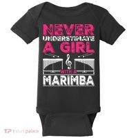 Marimba Player Never Underestimate A Girl With A Marimba Baby Bodysuit thumb 0