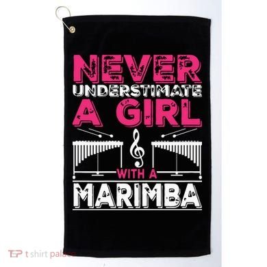 Marimba Player Never Underestimate A Girl With A Marimba Golf Towel