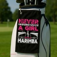 Marimba Player Never Underestimate A Girl With A Marimba Golf Towel thumb 2