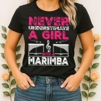 Marimba Player Never Underestimate A Girl With A Marimba Women's T-Shirt thumb 2