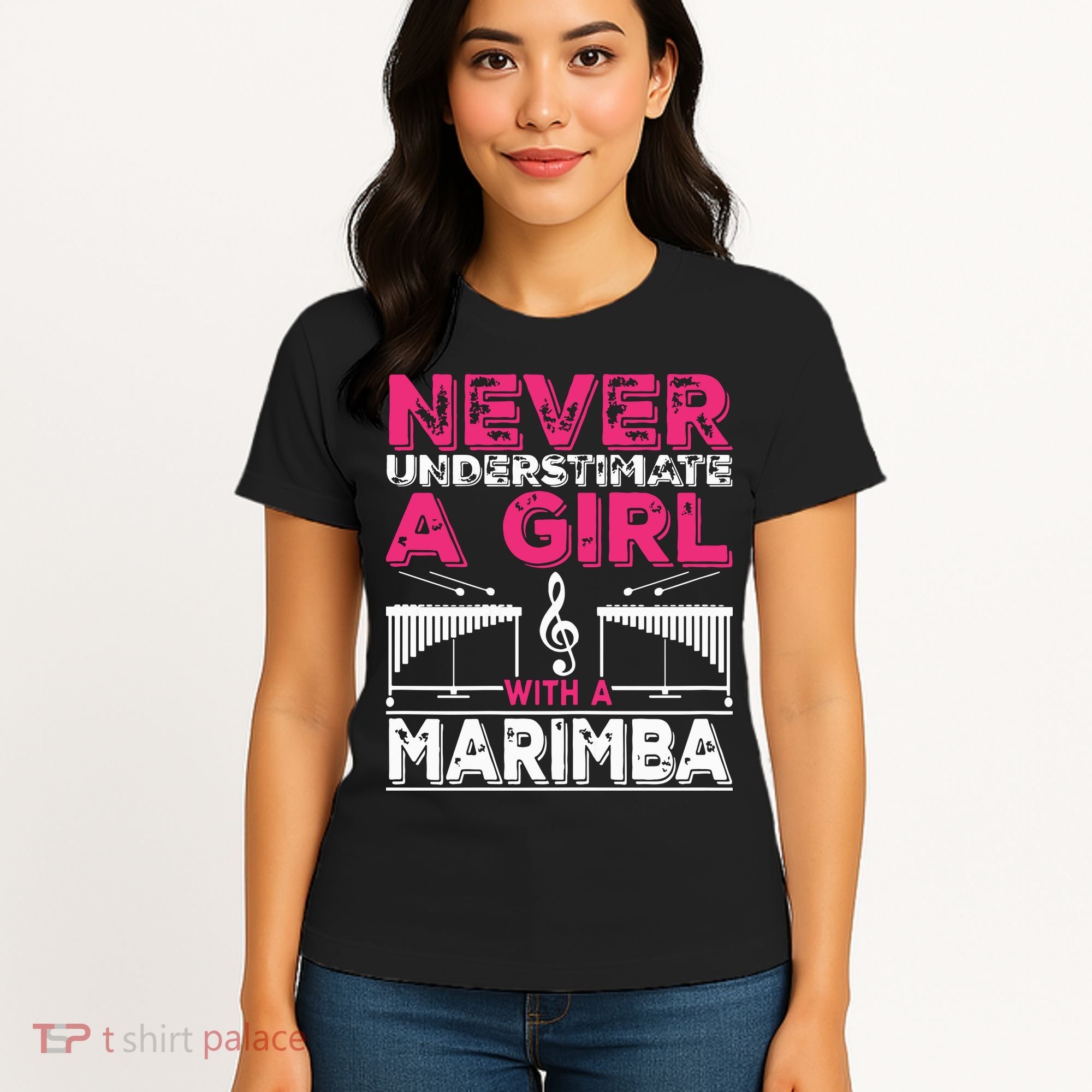 Marimba Player Never Underestimate A Girl With A Marimba Women's T-Shirt