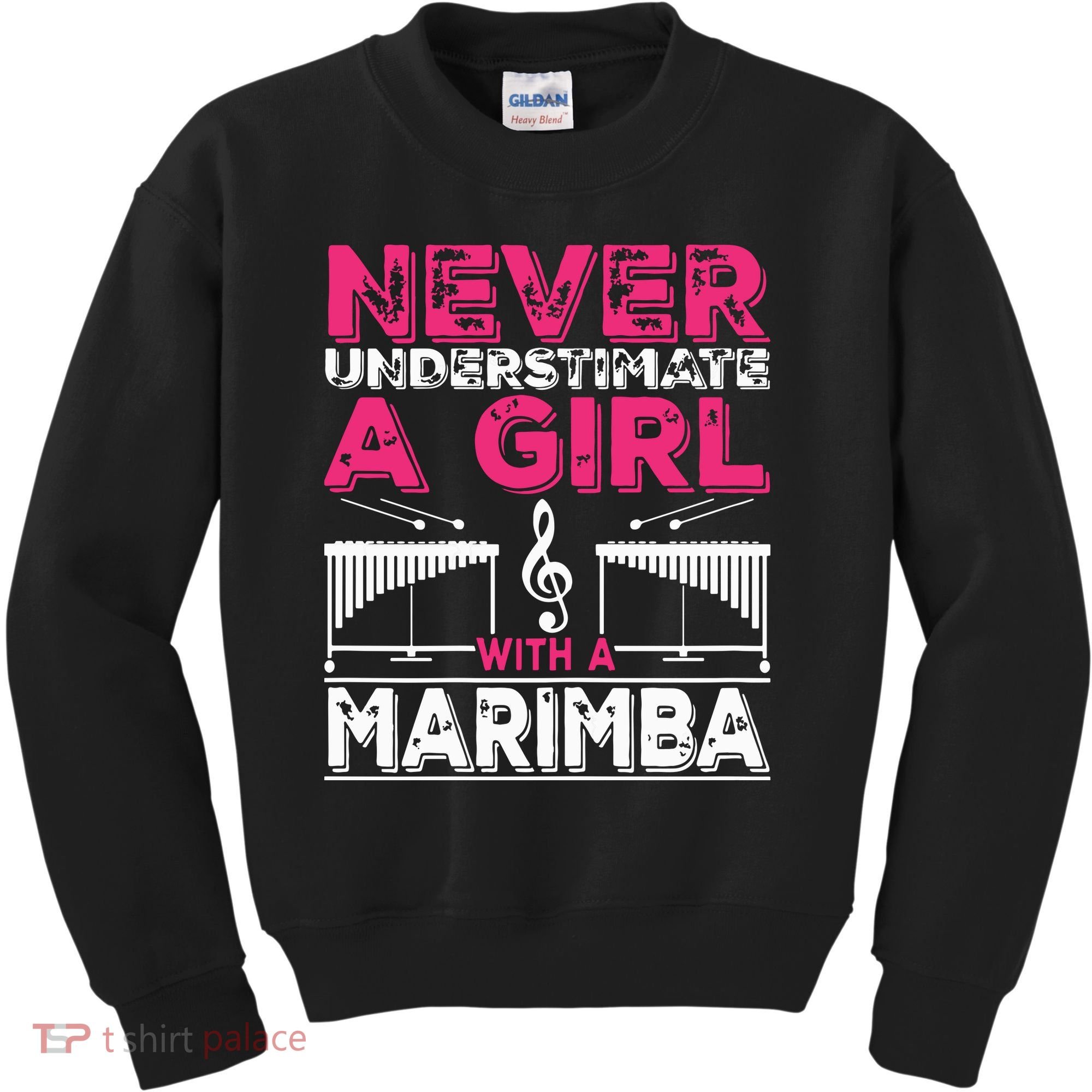 Marimba Player Never Underestimate A Girl With A Marimba Kids Sweatshirt