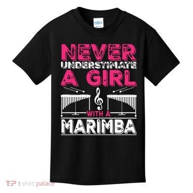 Marimba Player Never Underestimate A Girl With A Marimba Kids T-Shirt